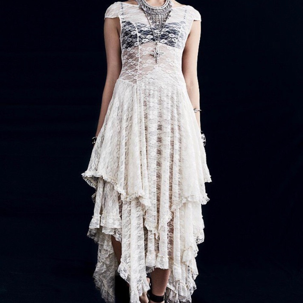 Free People French Courtship Slip Lace Dress XS